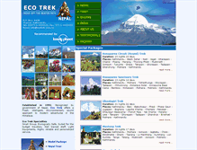 Tablet Screenshot of ecotreksnepal.com